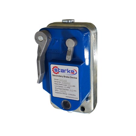 Starke Secondary Brake Device, 2,204 lb, 20Ft Rope S2KLAS-20